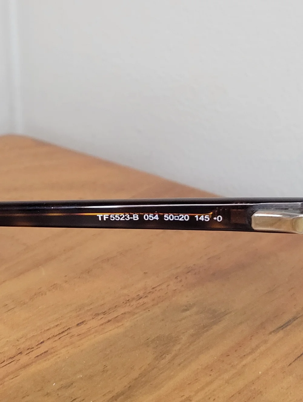 Tom Ford TF5523 Blue/Terrazzo 054 50-20 Temple 145‎ Round Lens Plastic Frame